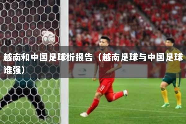 越南和中国足球析报告（越南足球与中国足球谁强）